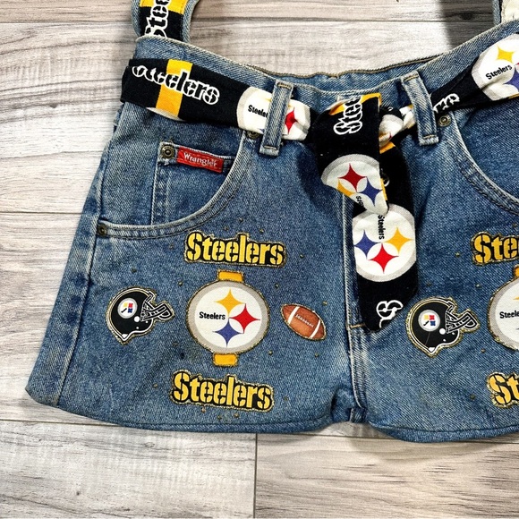Vintage Wrangler Jean Pittsburgh Steelers Purse - Picture 2 of 5